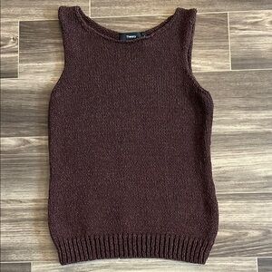 Theory Brown Sleeveless Knit Top
